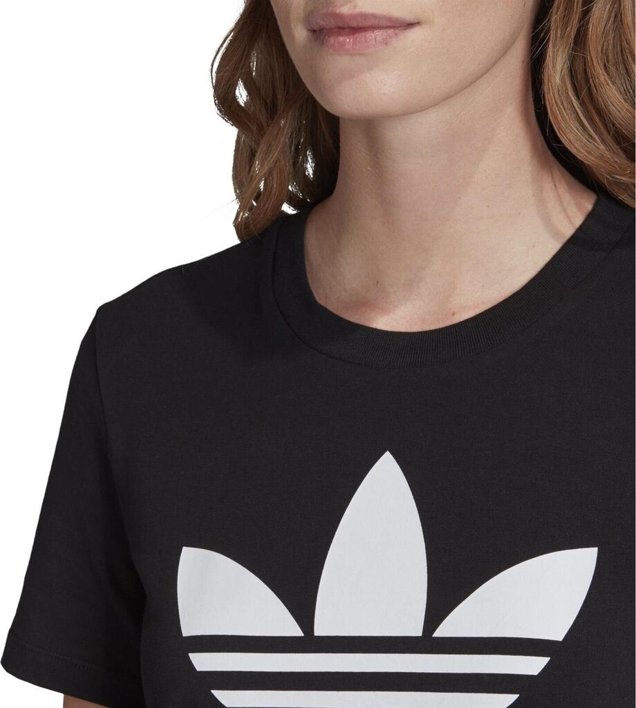 Marškinėliai moterims Adidas Trefoil Tee Bl FM3311, juodi цена и информация | Marškinėliai moterims | pigu.lt