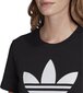 Marškinėliai moterims Adidas Trefoil Tee Bl FM3311, juodi kaina ir informacija | Marškinėliai moterims | pigu.lt