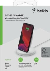 Belkin Wireless Charging Stand with PSU цена и информация | Зарядные устройства для телефонов | pigu.lt