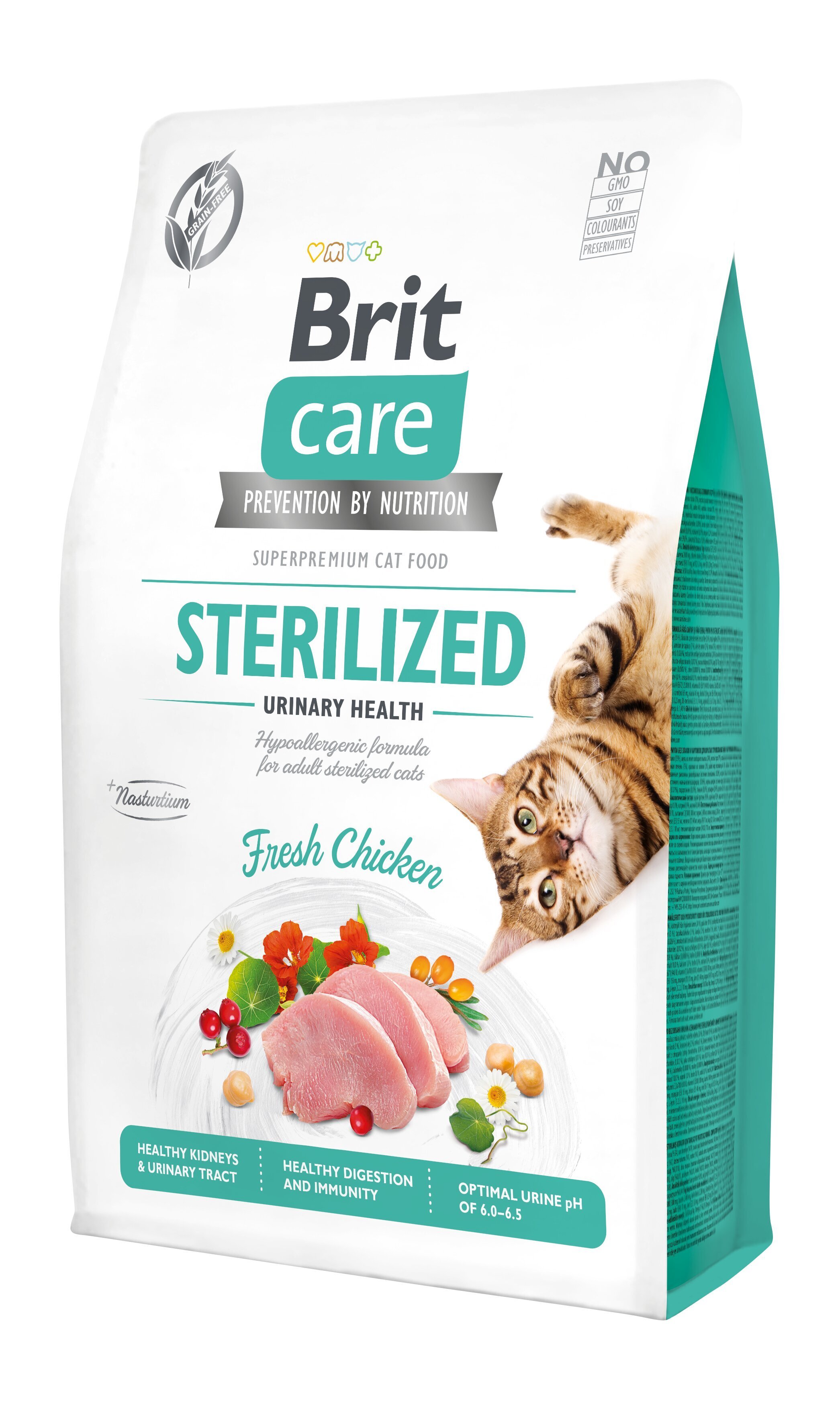 Brit Care begrūdis maistas sterilizuotoms katėms, 2 kg kaina | pigu.lt