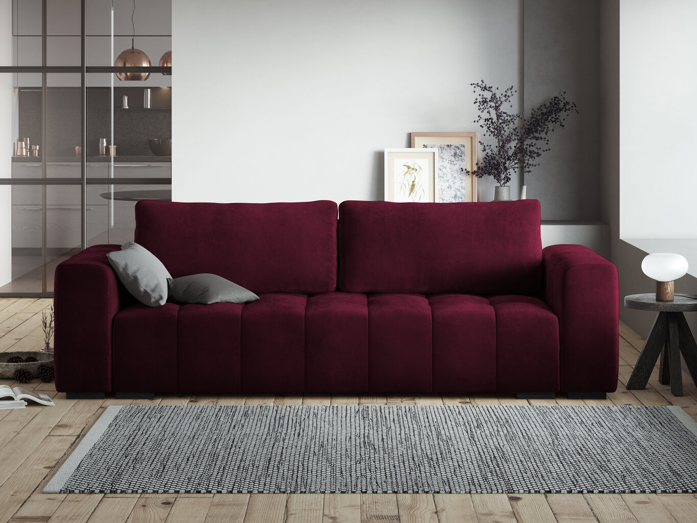 Sofa Milo Casa Luca, raudona цена и информация | Sofos | pigu.lt