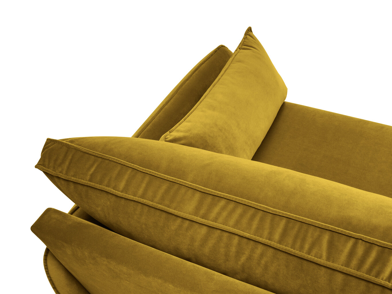 Dvivietė sofa Kooko Home Lento, geltona цена и информация | Sofos | pigu.lt
