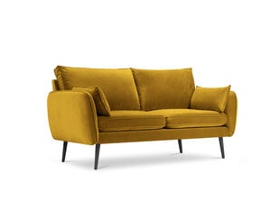 Dvivietė sofa Kooko Home Lento, geltona kaina ir informacija | Sofos | pigu.lt