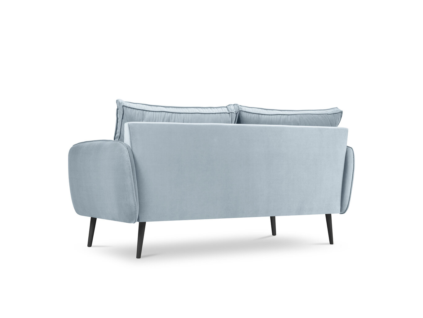 Dvivietė sofa Kooko Home Lento, šviesiai mėlyna/juoda kaina ir informacija | Sofos | pigu.lt