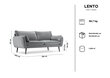 Dvivietė sofa Kooko Home Lento, tamsiai žalia kaina ir informacija | Sofos | pigu.lt