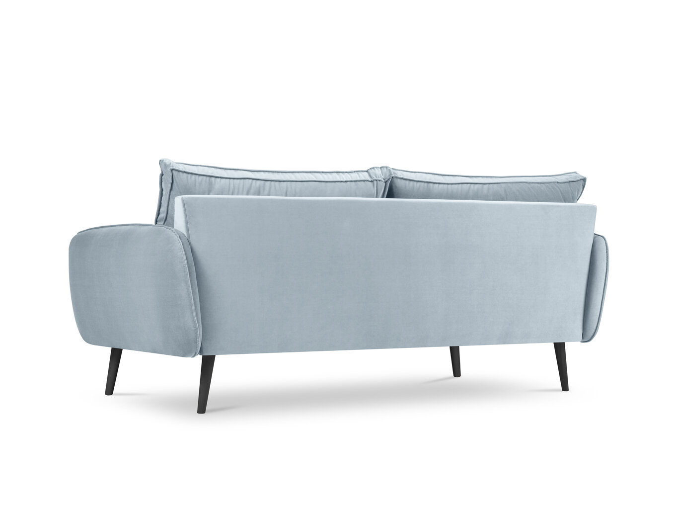 Trivietė sofa Kooko Home Lento, šviesiai mėlyna/juoda kaina ir informacija | Sofos | pigu.lt