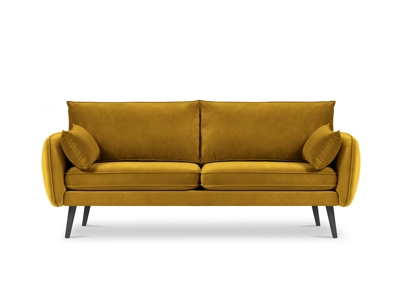 Keturvietė sofa Kooko Home Lento, geltona kaina ir informacija | Sofos | pigu.lt