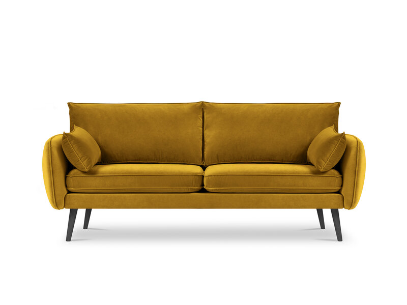 Keturvietė sofa Kooko Home Lento, geltona kaina | pigu.lt