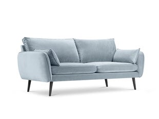 Keturvietė sofa Kooko Home Lento, šviesiai mėlyna/juoda kaina ir informacija | Sofos | pigu.lt