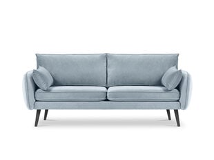 Keturvietė sofa Kooko Home Lento, šviesiai mėlyna/juoda kaina ir informacija | Sofos | pigu.lt