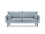 Keturvietė sofa Kooko Home Lento, šviesiai mėlyna/juoda