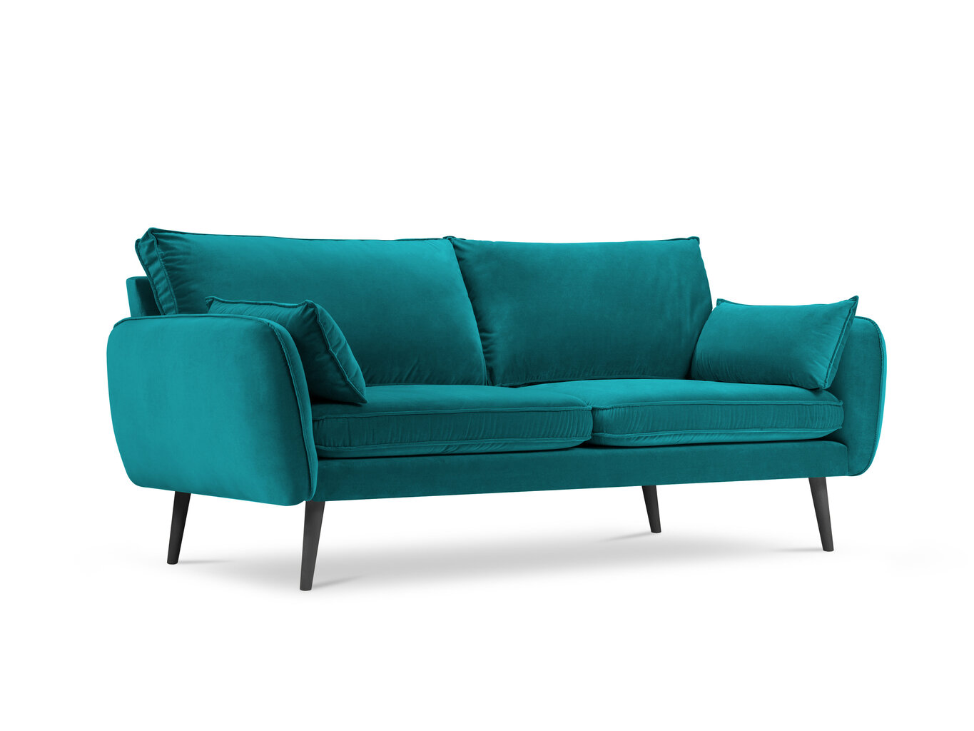 Keturvietė sofa Kooko Home Lento, mėlyna/juoda kaina ir informacija | Sofos | pigu.lt