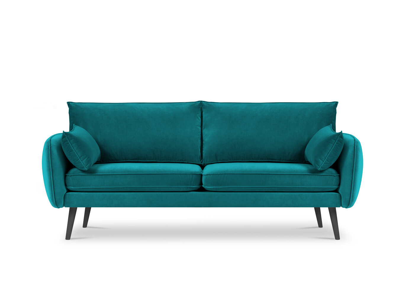 Keturvietė sofa Kooko Home Lento, mėlyna/juoda kaina ir informacija | Sofos | pigu.lt