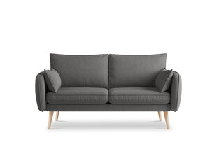 Двухместный диван Kooko Home Lento, темно-серый/коричневый цена и информация | Диваны | pigu.lt