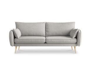 Trivietė sofa Kooko Home Lento, šviesiai pilka/ruda kaina ir informacija | Sofos | pigu.lt