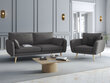 Trivietė sofa Kooko Home Lento, tamsiai pilka/ruda kaina ir informacija | Sofos | pigu.lt
