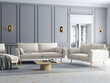 Keturvietė sofa Kooko Home Lento, šviesios smėlio spalvos/ruda kaina ir informacija | Sofos | pigu.lt