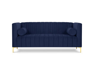 Dvivietė sofa Kooko Home Tutti, mėlyna/auksinės spalvos kaina ir informacija | Sofos | pigu.lt