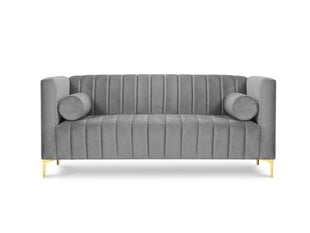 Dvivietė sofa Kooko Home Tutti, pilka/auksinės spalvos kaina ir informacija | Sofos | pigu.lt