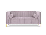 Dvivietė sofa Kooko Home Tutti, rožinė/auksinės spalvos