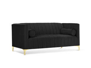 Dvivietė sofa Kooko Home Tutti, juoda/auksinės spalvos kaina ir informacija | Sofos | pigu.lt
