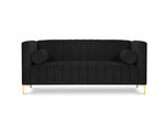 Dvivietė sofa Kooko Home Tutti, juoda/auksinės spalvos