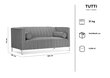 Dvivietė sofa Kooko Home Tutti, mėlyna цена и информация | Sofos | pigu.lt