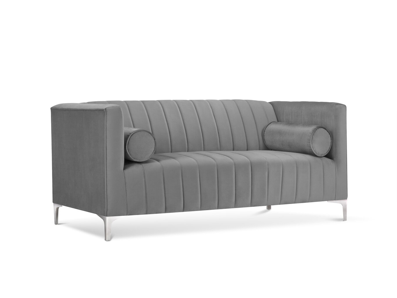 Dvivietė sofa Kooko Home Tutti, pilka kaina ir informacija | Sofos | pigu.lt