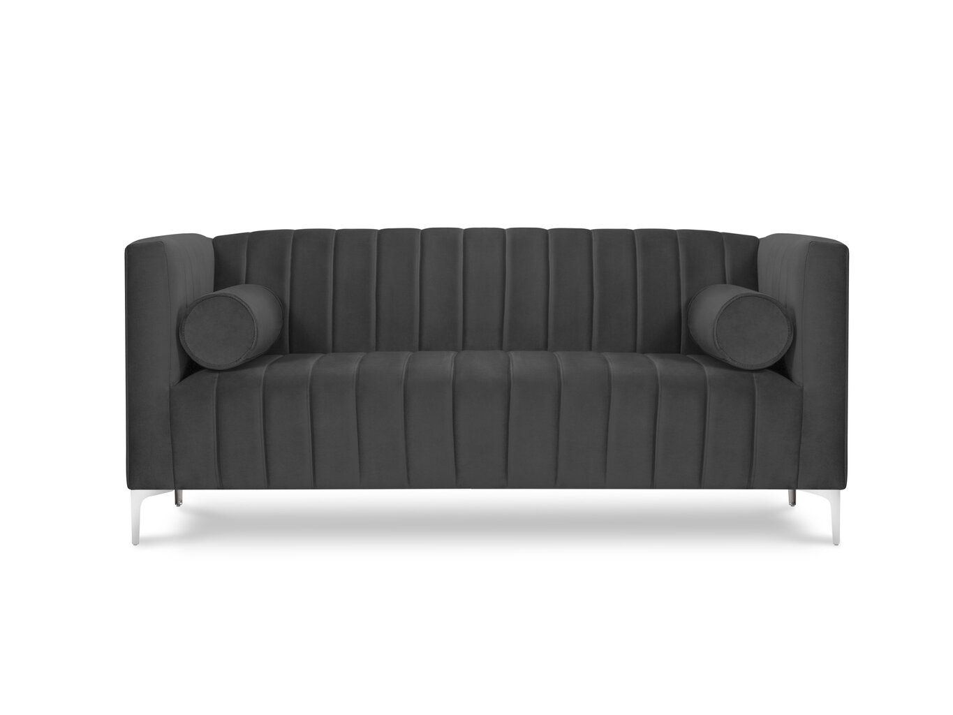 Dvivietė sofa Kooko Home Tutti, tamsiai pilka kaina ir informacija | Sofos | pigu.lt