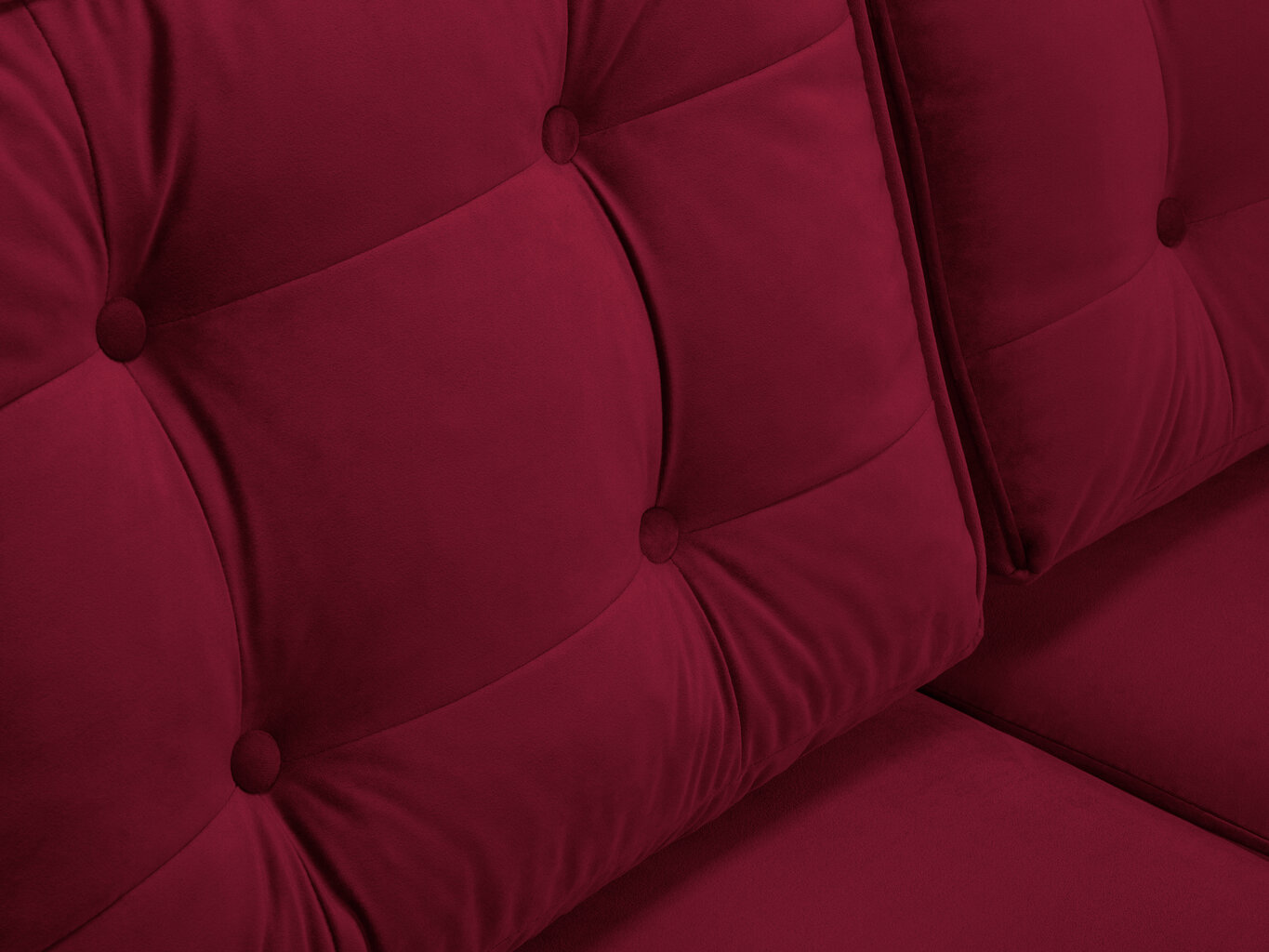 Sofa Interieurs86 Palais, raudona/auksinės spalvos kaina ir informacija | Sofos | pigu.lt