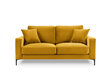 Dvivietė sofa Kooko Home Harmony, geltona kaina ir informacija | Sofos | pigu.lt