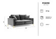 Dvivietė sofa Kooko Home Poeme, geltona kaina ir informacija | Sofos | pigu.lt