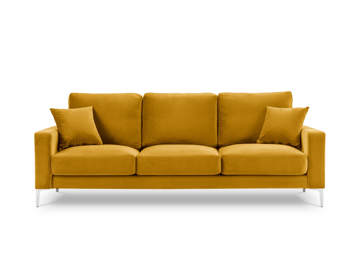 Trivietė sofa Kooko Home Lyrique, geltona kaina ir informacija | Sofos | pigu.lt