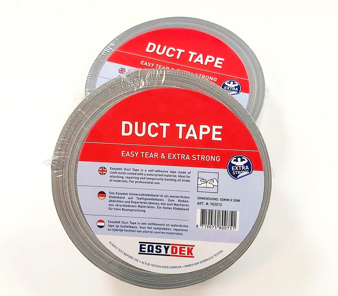 Lipni juosta EASYDEK Duct tape 5 0mm/50M kaina ir informacija | Mechaniniai įrankiai | pigu.lt