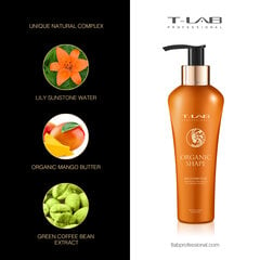 T-lab Professional Organic Shape Multi-Care Fluid – garbanotų ar sunkiai suvaldomų plaukų daugiafunkcinis fluidas, 150ml kaina ir informacija | Plaukų formavimo priemonės | pigu.lt