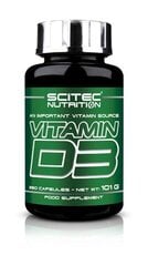 Пищевая добавка Scitec Nutrition Vitamin D3, 250капс. цена и информация | Витамины | pigu.lt