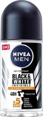 Шариковый дезодорант Nivea Men Black & White Invisible Ultimate Impact, 50 мл цена и информация | Дезодоранты | pigu.lt