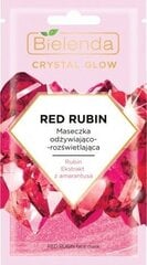 Lakštinė veido kaukė Bielenda Crystal Glow Red Rubin 8 g kaina ir informacija | Veido kaukės, paakių kaukės | pigu.lt