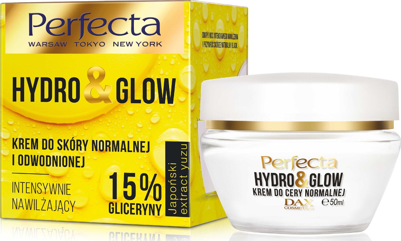 Veido kremas Perfecta Hydro & Glow 15% glicerino 50 ml kaina ir informacija | Veido kremai | pigu.lt