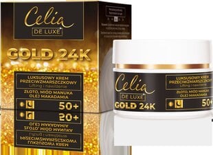 Крем для лица против морщин Celia De Luxe Gold 24K 50+, 50 мл цена и информация | Кремы для лица | pigu.lt