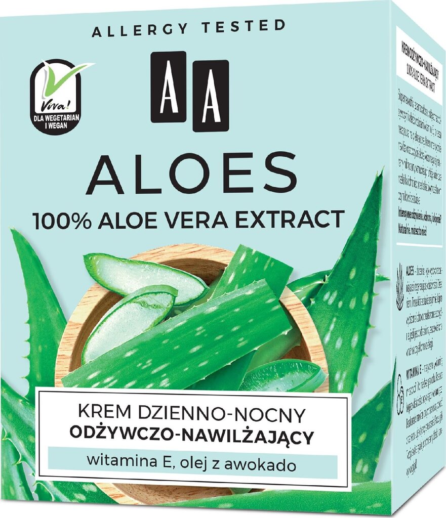 Drėkinamasis veido kremas Oceanic AA Aloes, 50 ml kaina ir informacija | Veido kremai | pigu.lt