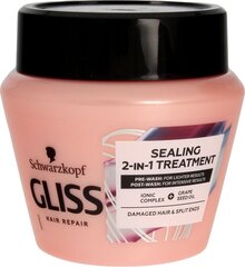 Atkuriamoji plaukų kaukė Schwarzkopf Sealing 2in1 Treatment, 300 ml цена и информация | Средства для укрепления волос | pigu.lt