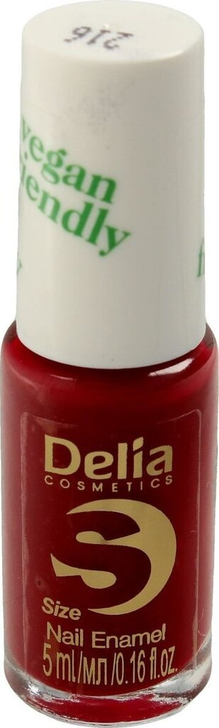 Nagų lakas Delia Cosmetics Vegan Friendly Size S, nr 216 Cherry Bomb, 5ml цена и информация | Nagų lakai, stiprintojai | pigu.lt