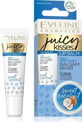 Lūpų balzamas Eveline Juicy Kisses Sweet Coconut, 12ml kaina ir informacija | Lūpų dažai, blizgiai, balzamai, vazelinai | pigu.lt
