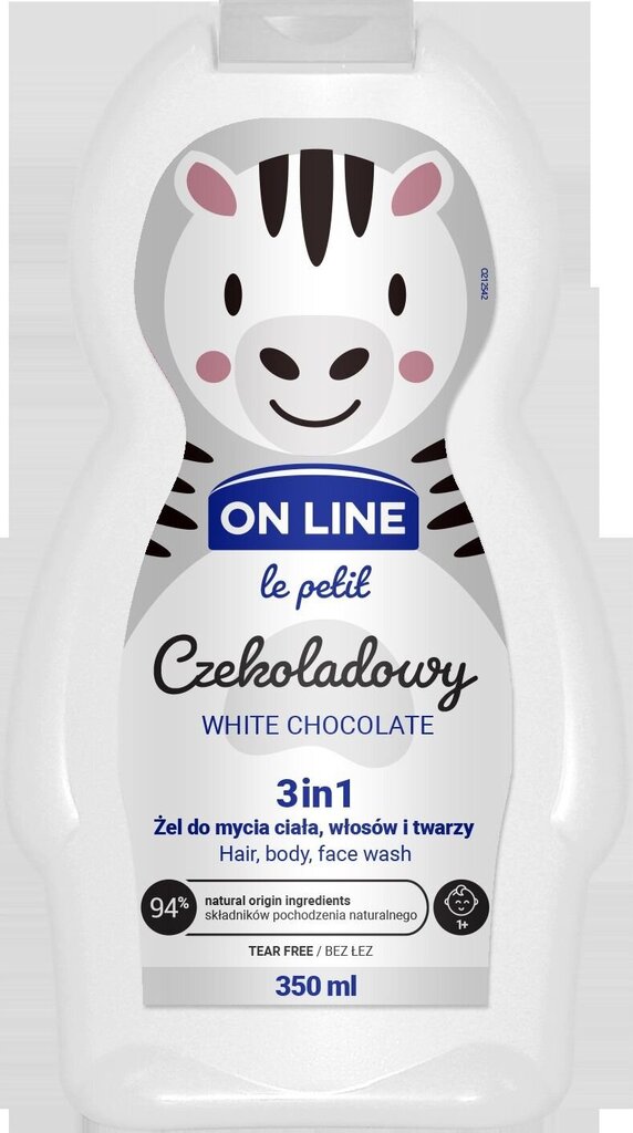 Prausimosi gelis vaikams Šokoladas On Line Le Petit 3in1 kaina ir informacija | Kosmetika vaikams ir mamoms | pigu.lt