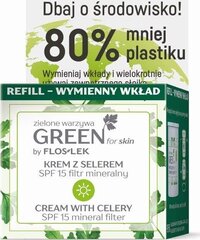 Dieninis kremas su salierais Spf15 Floslek Green for Skin Refill, 50 ml kaina ir informacija | Veido kremai | pigu.lt