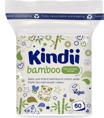 Ватные диски для младенцев и детей Kindii Bamboo, 60 шт. цена и информация | Ватная продукция, влажные салфетки | pigu.lt