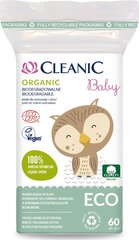 Ватные диски для детей Cleanic Baby Eco, 60 шт. цена и информация | Ватная продукция, влажные салфетки | pigu.lt