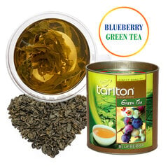 Tarlton šilauogių Ceilono žalia biri didelių lapų arbata, Blueberry Green tea, 100 g kaina ir informacija | Arbata | pigu.lt