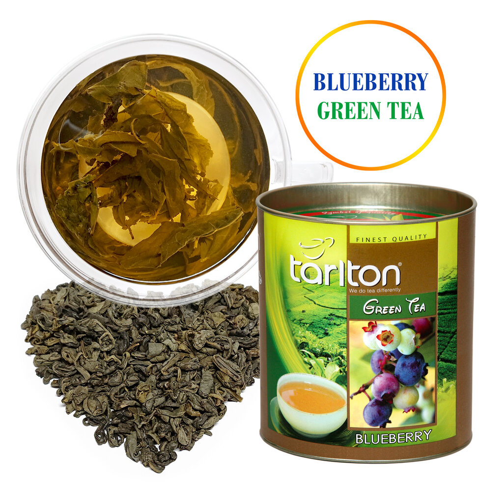 Tarlton šilauogių Ceilono žalia biri didelių lapų arbata, Blueberry Green tea, 100 g цена и информация | Arbata | pigu.lt